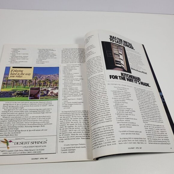 Gourmet Magazine April 1987 Asparagus Cover Vintage Cooking - Picture 16 of 16